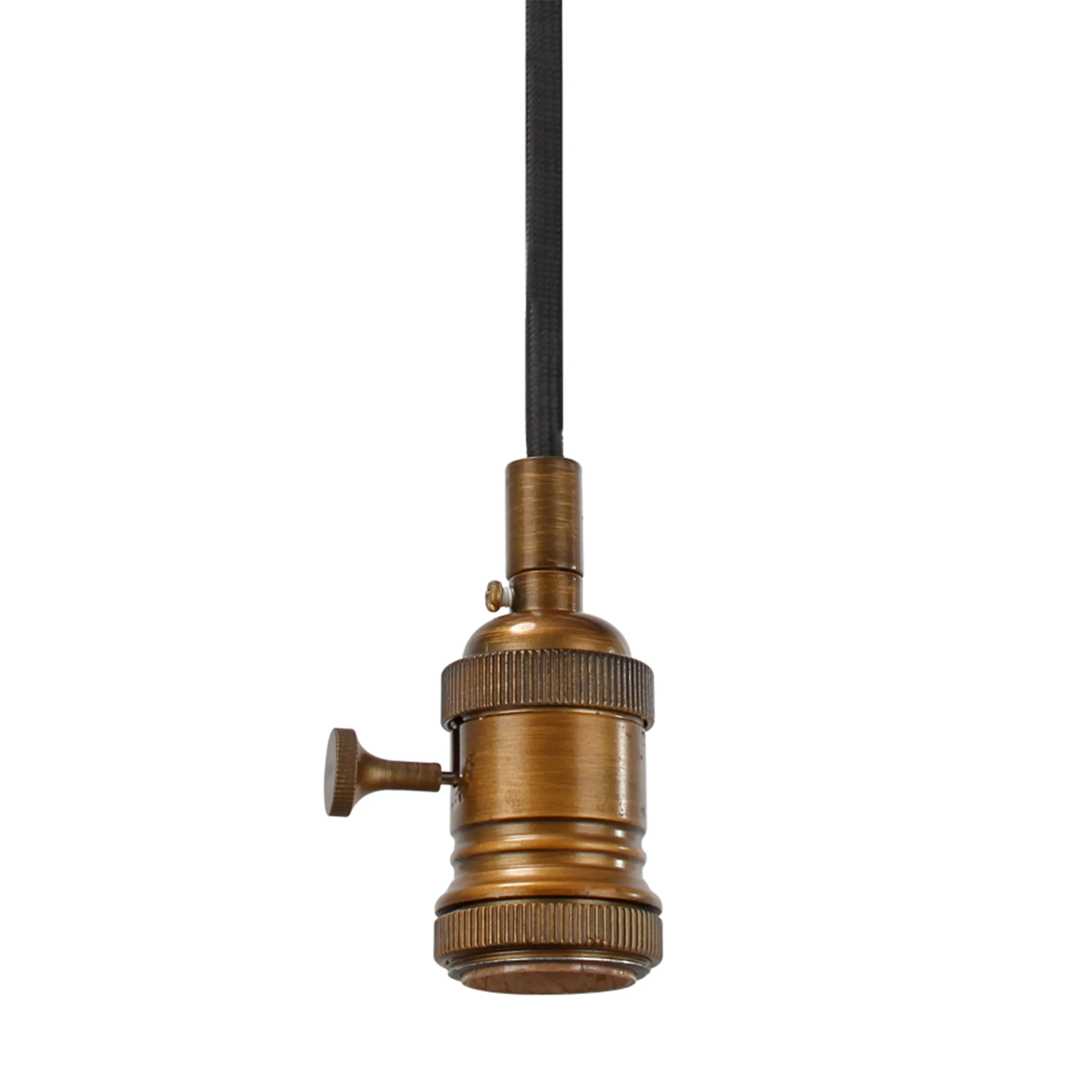# 61015 Adjustable One-Light Hanging Mini Pendant Ceiling Light, Vintage Design in Antique Bronze Finish, Shade, 5" Wide