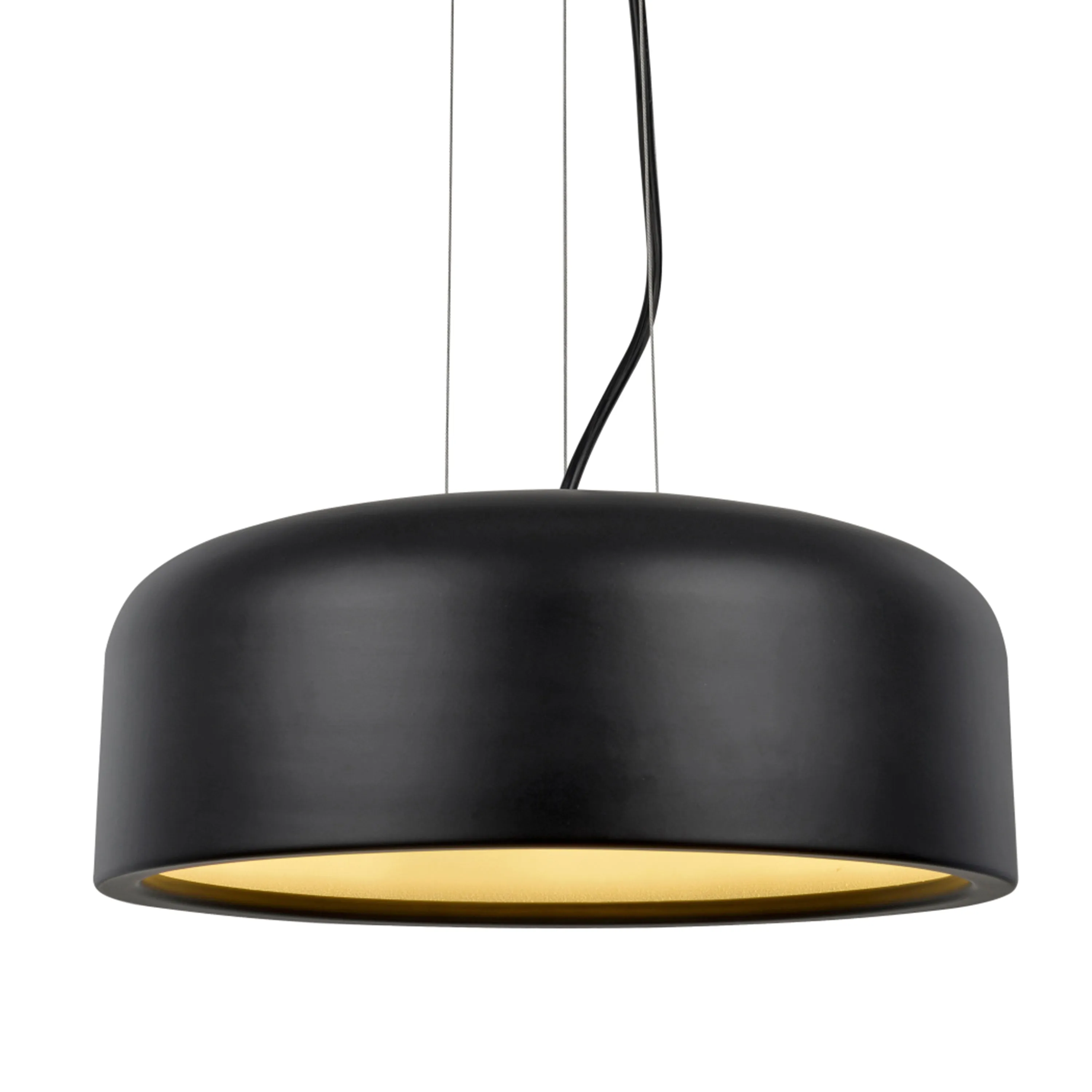 # 61066-3 Adjustable LED One-Light Hanging Mini Pendant Ceiling Light, Contemporary Design in Black Finish, Metal Shade, 5 1/2" Wide