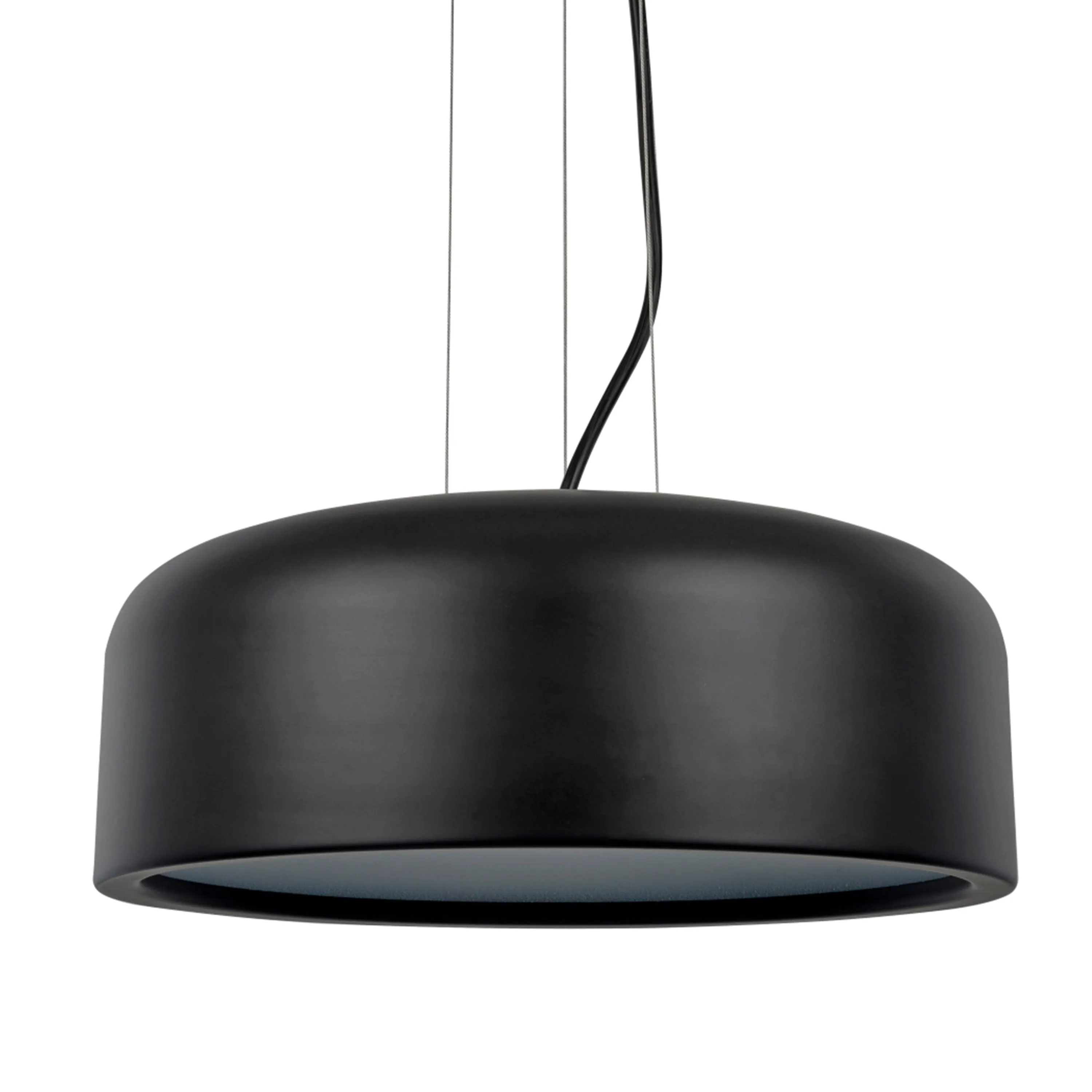 # 61066-3 Adjustable LED One-Light Hanging Mini Pendant Ceiling Light, Contemporary Design in Black Finish, Metal Shade, 5 1/2" Wide