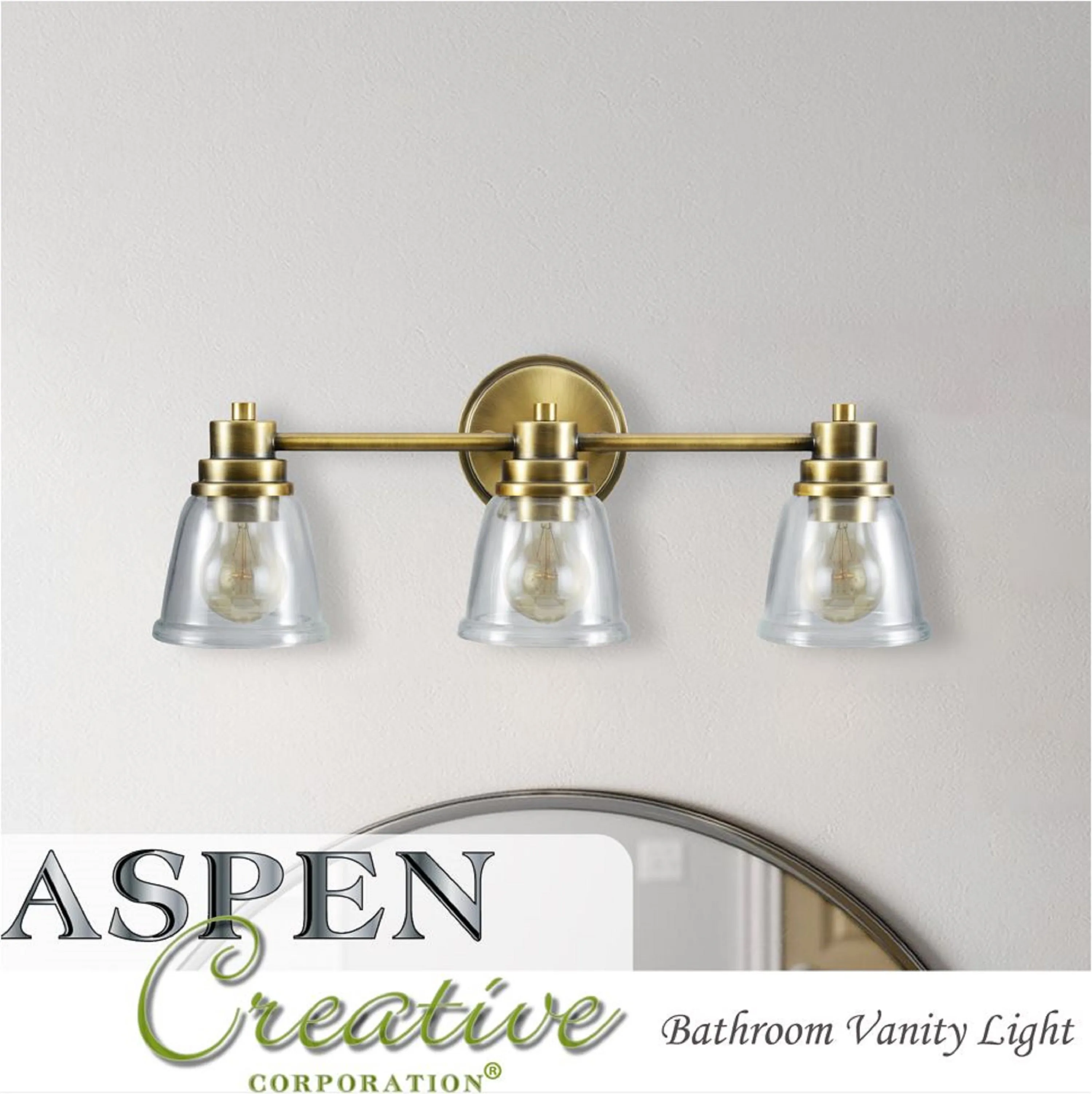 # 62144 Four-Light Metal Bathroom Vanity Wall Light Fixture, 31" Wide, Transitional Design in Brushed Nickel with Faux Alabaster Glass Shade