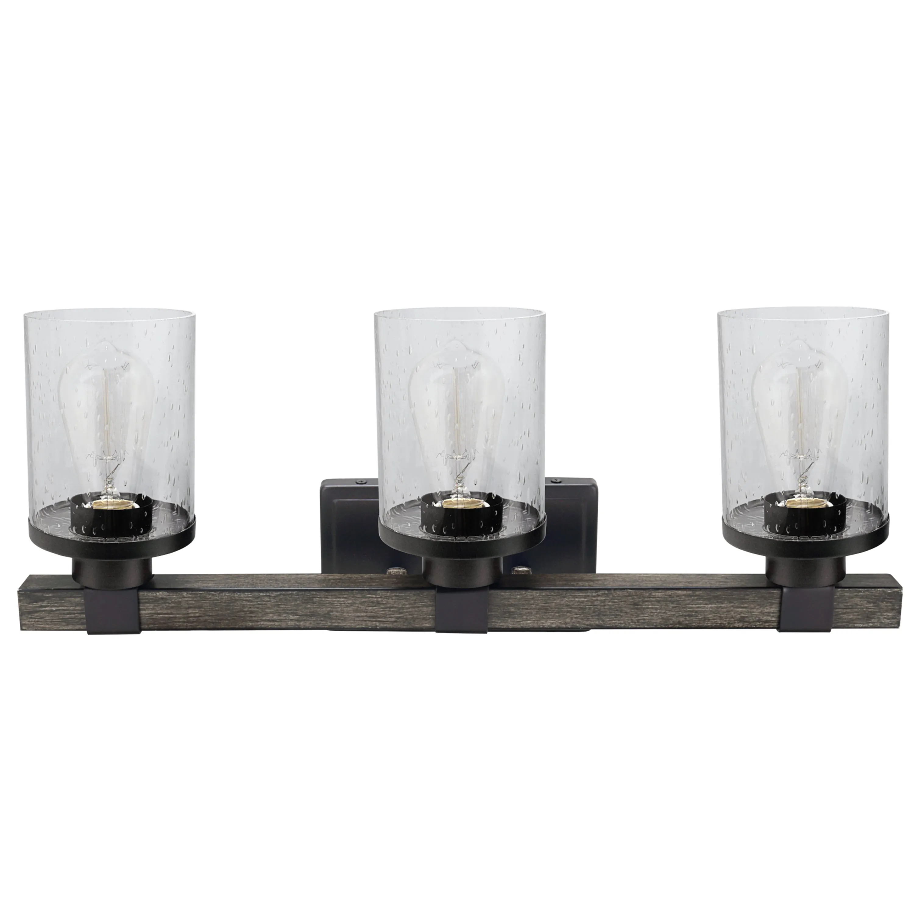 # 62188 Three-Light Metal Bathroom Vanity Wall Light Fixture, 23" Wide, Transitional Design in Oil Rubbed Bronze