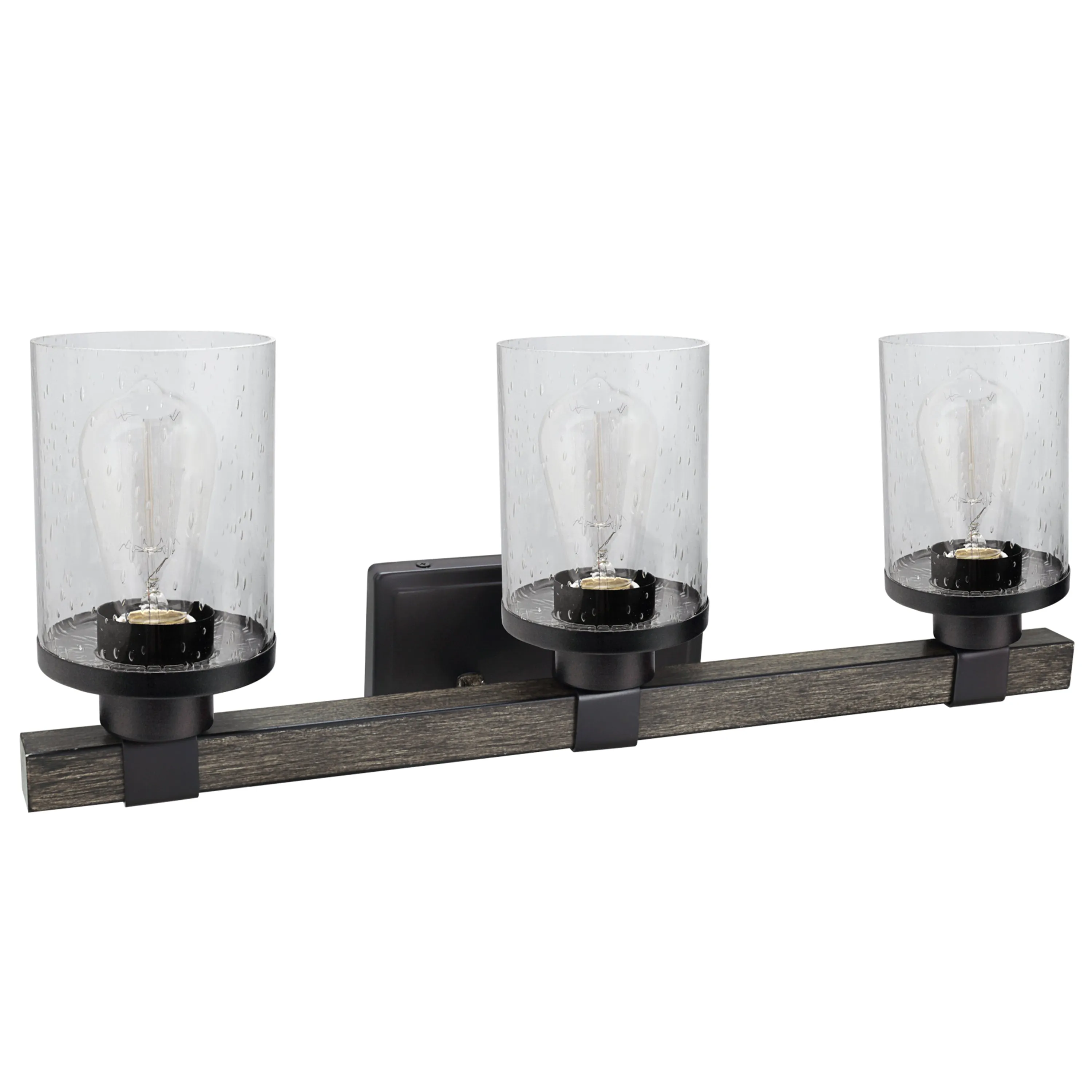 # 62188 Three-Light Metal Bathroom Vanity Wall Light Fixture, 23" Wide, Transitional Design in Oil Rubbed Bronze