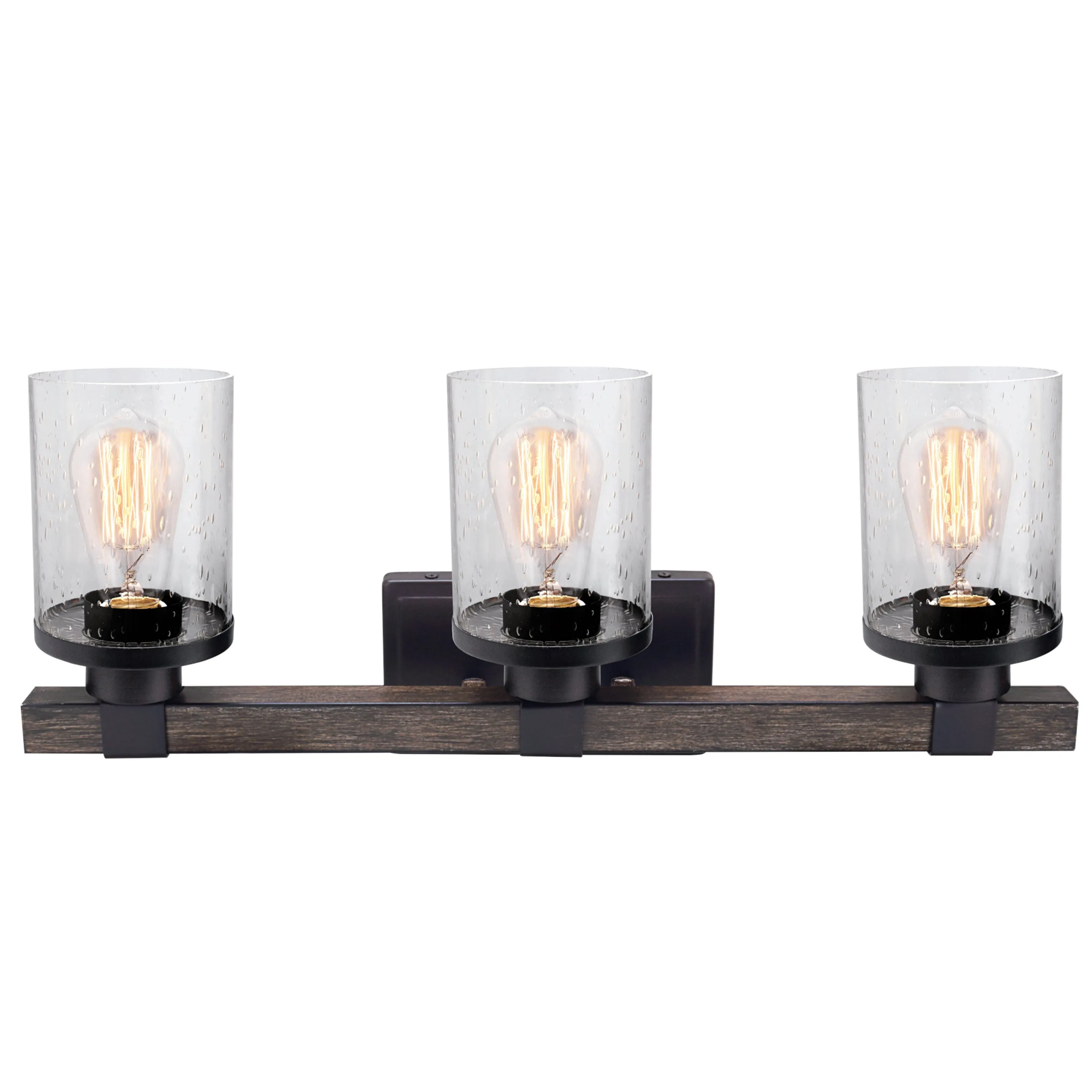 # 62188 Three-Light Metal Bathroom Vanity Wall Light Fixture, 23" Wide, Transitional Design in Oil Rubbed Bronze
