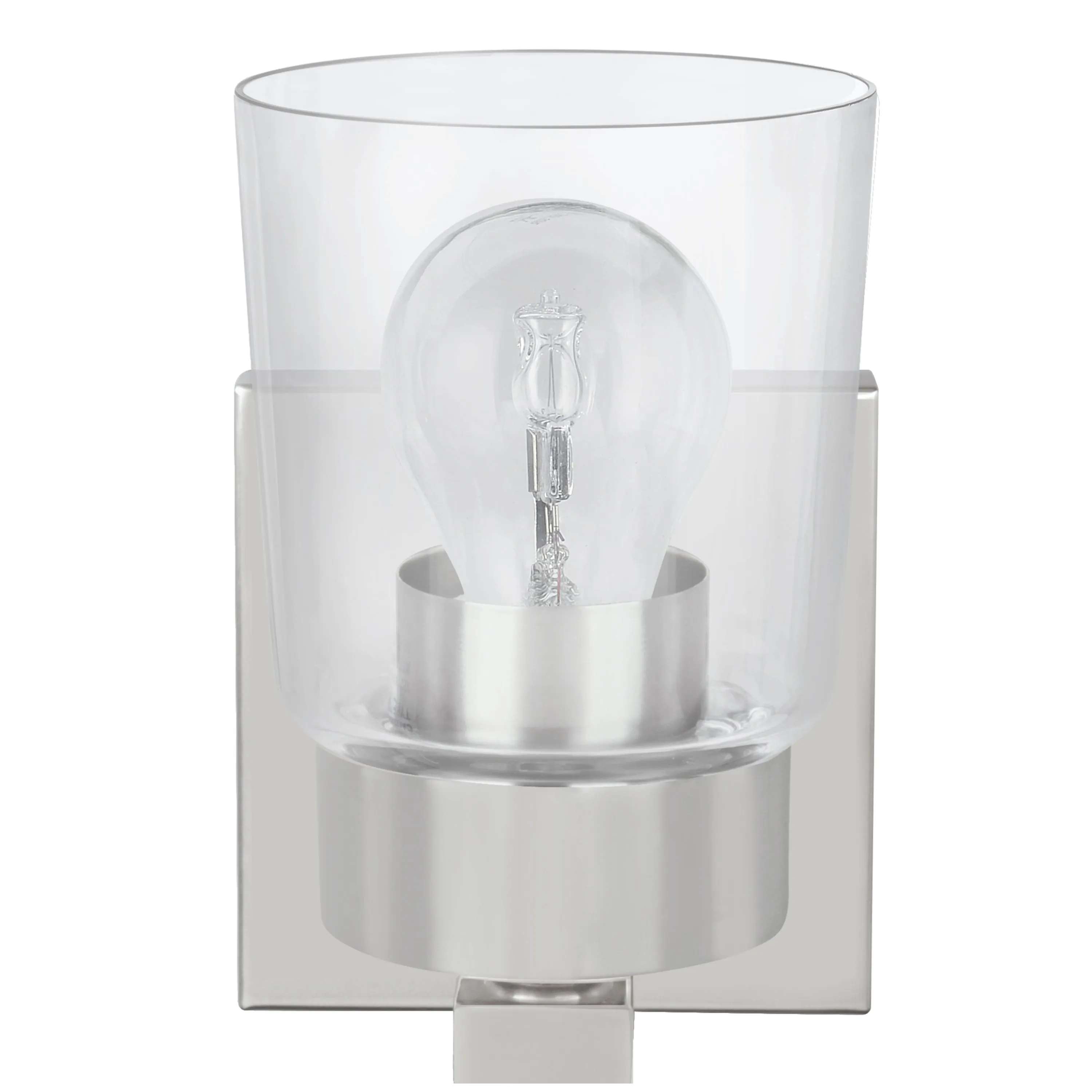 # 62242 One-Light Metal Bathroom Vanity Wall Light Fixture, 4-1/2" Wide, Transitional Design in Brushed Nickel