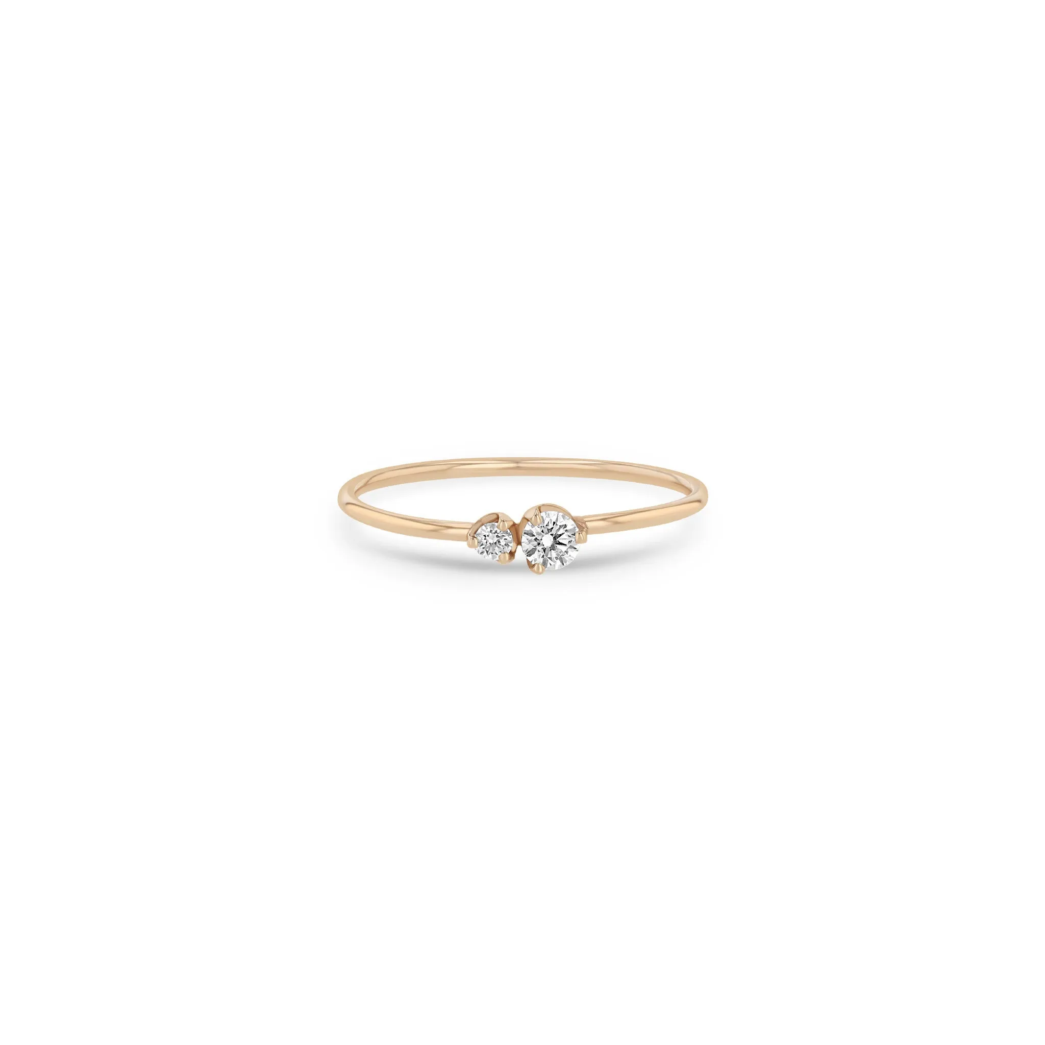 14k 2 Mixed Prong Diamond Ring