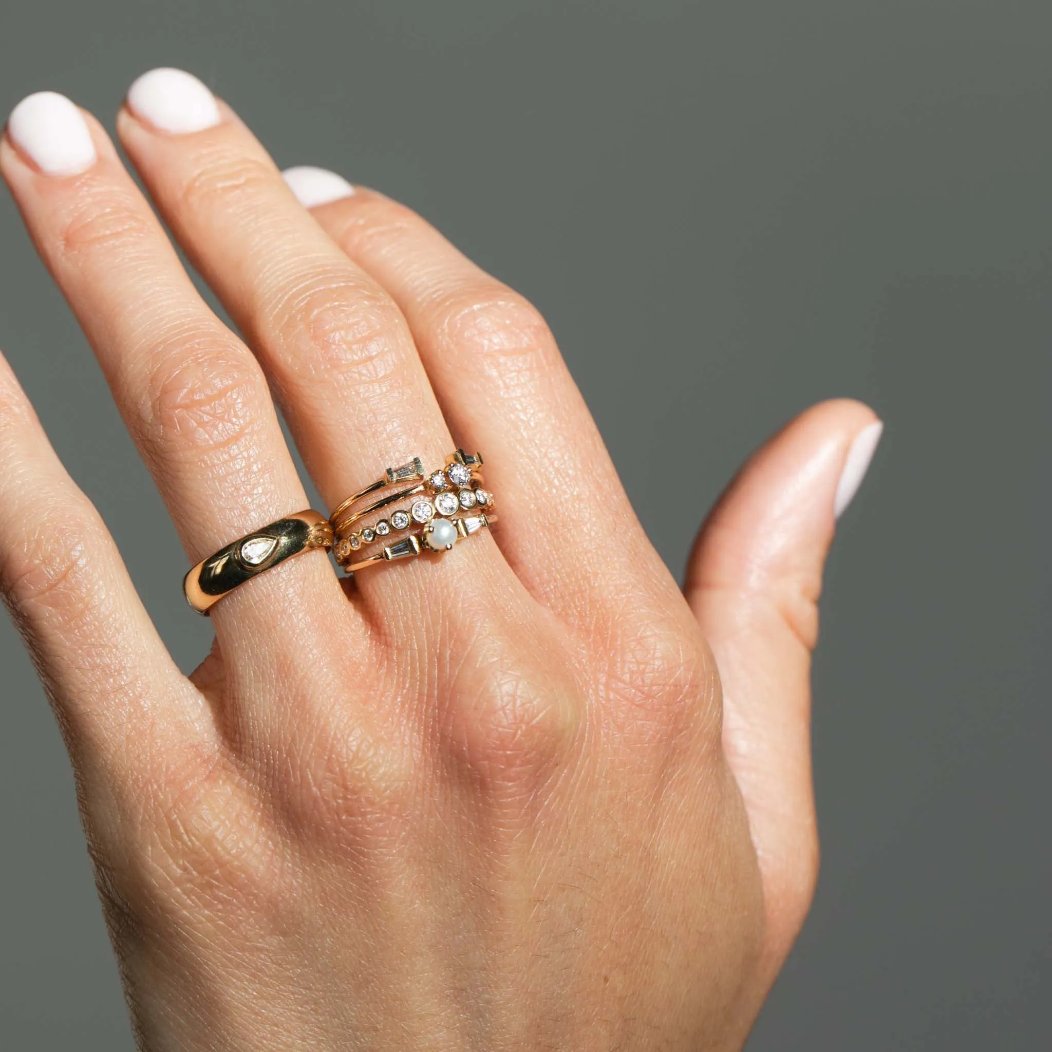 14k 2 Mixed Prong Diamond Ring