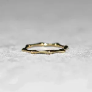 14k Gold bamboo Ring by VicStoneNYC Fine Jewelry