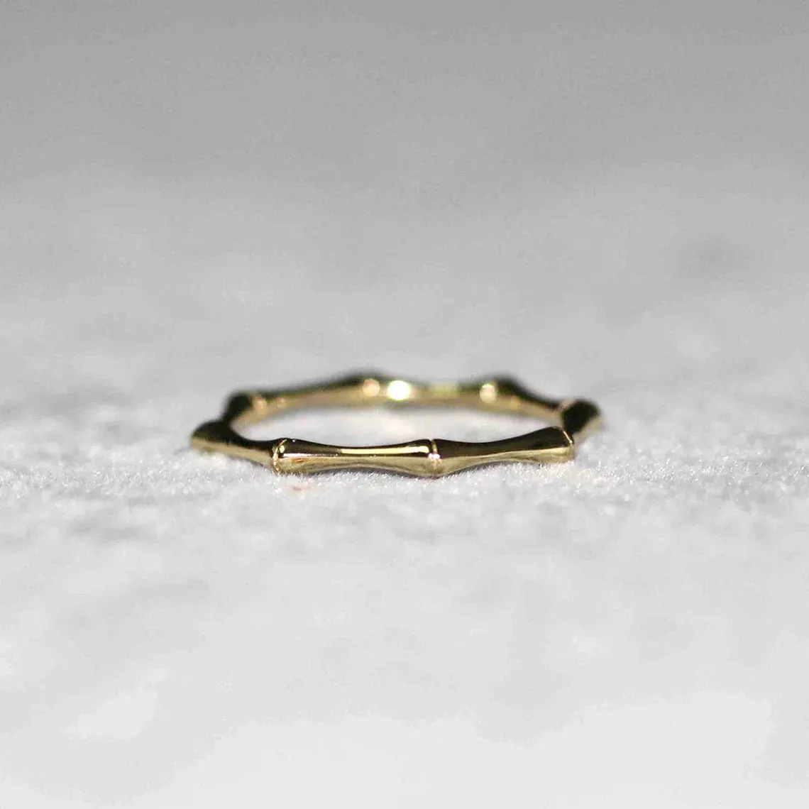 14k Gold bamboo Ring by VicStoneNYC Fine Jewelry