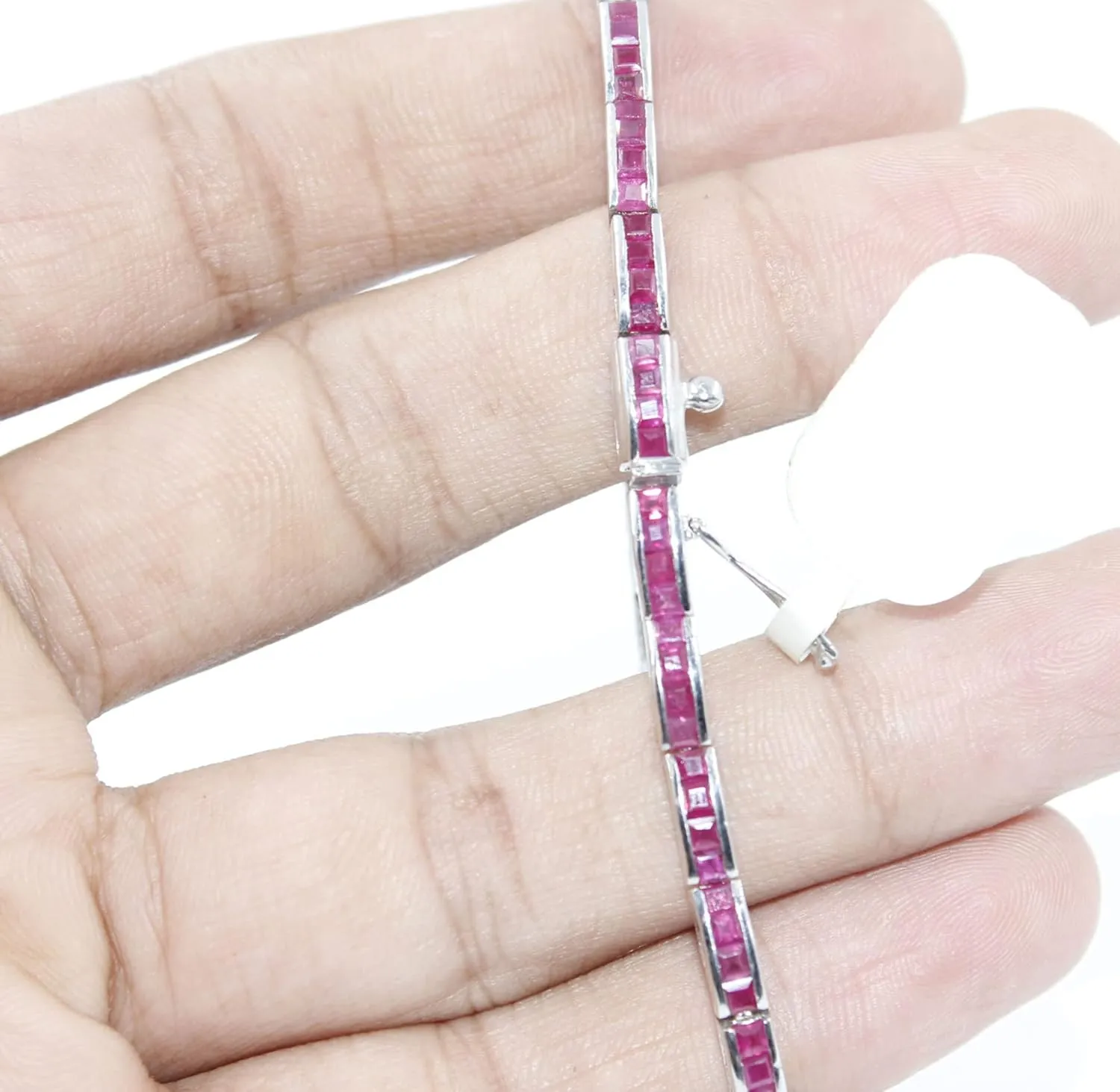 Bracelet Handmade Art Ruby Watch Charm for girls woman 3 mm
