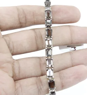 Bracelet Handmade Smoky Topaz Watch Charm girls woman 7x5 mm