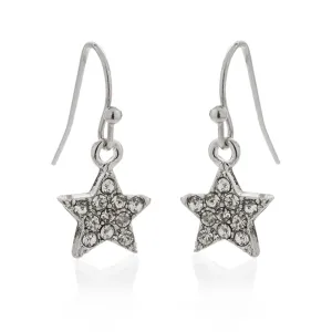Crystal Star Earrings: Vintage Style Start Diamanté Drop Earrings