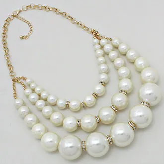 iLLASPARKZ Chunky Graduated Pearl Necklace