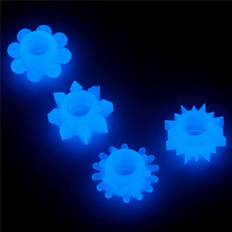Lumino Play Penis Rings 4 Pack-(lv343011)