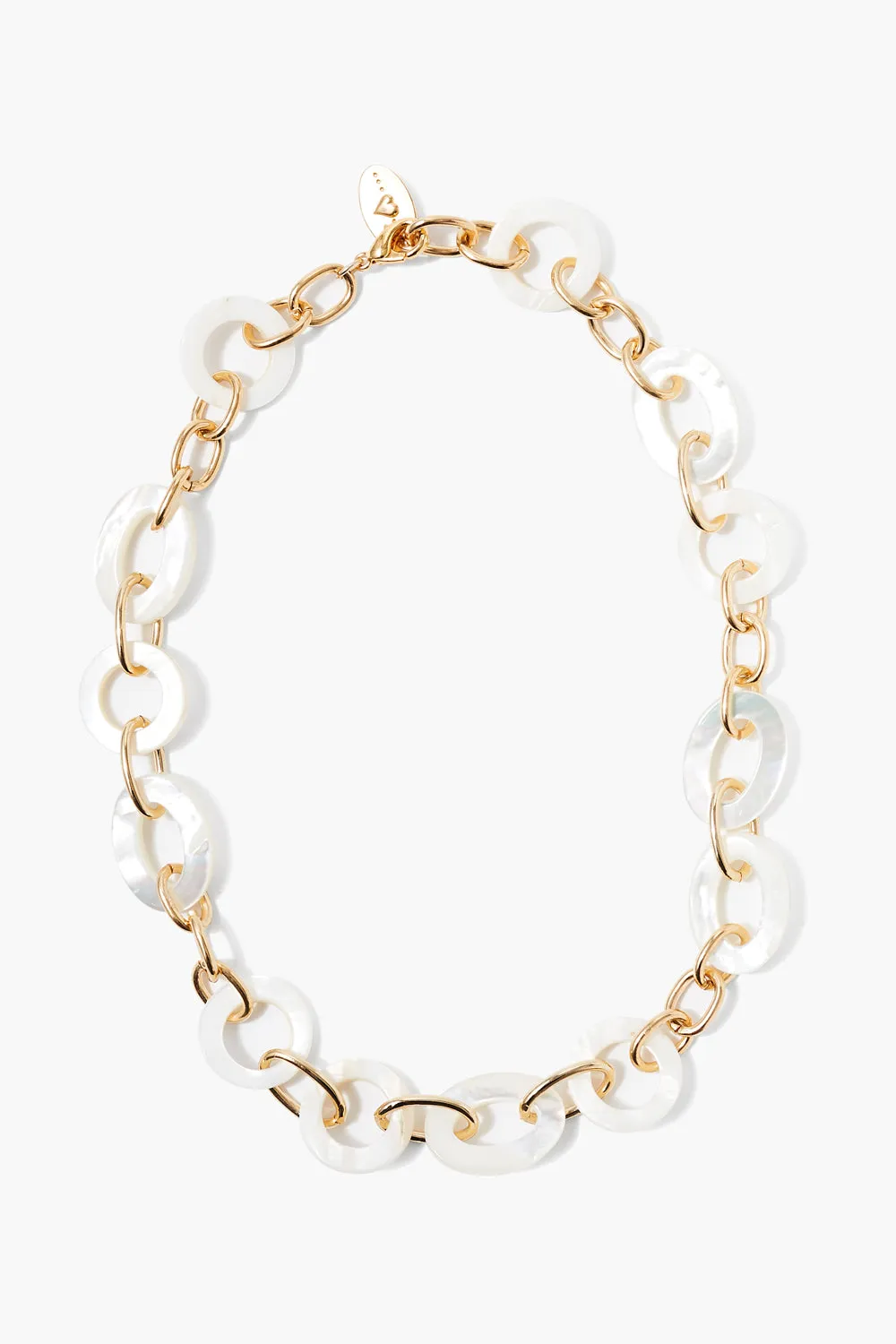Mariner Chain Link Necklace White MOP