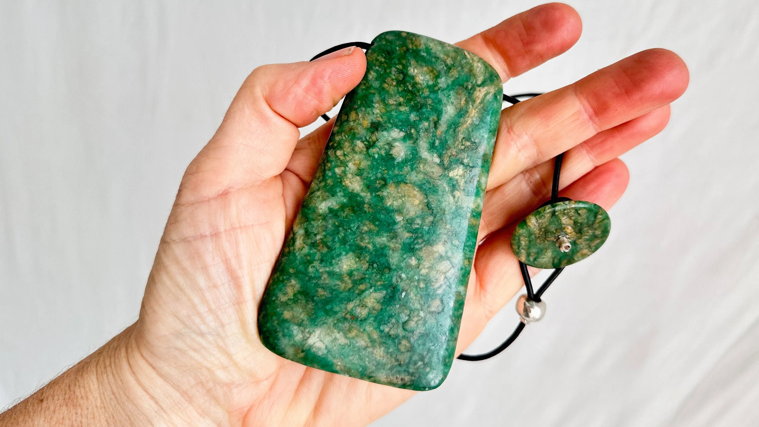 Mayan Green Jade Pendant. Hand-Carved Adze. Guatemala. 1294