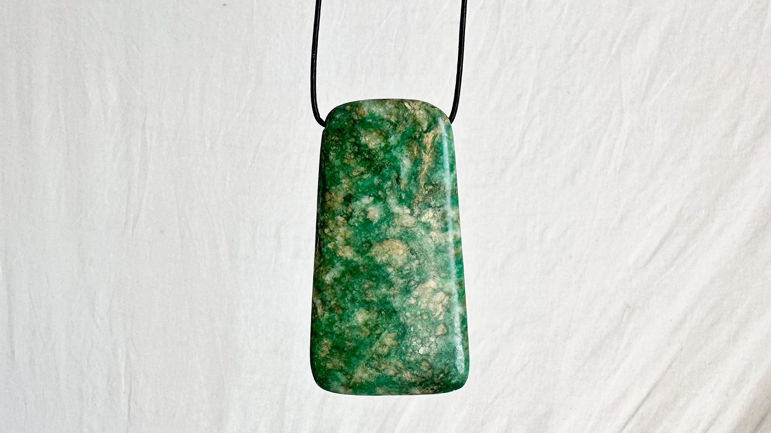Mayan Green Jade Pendant. Hand-Carved Adze. Guatemala. 1294