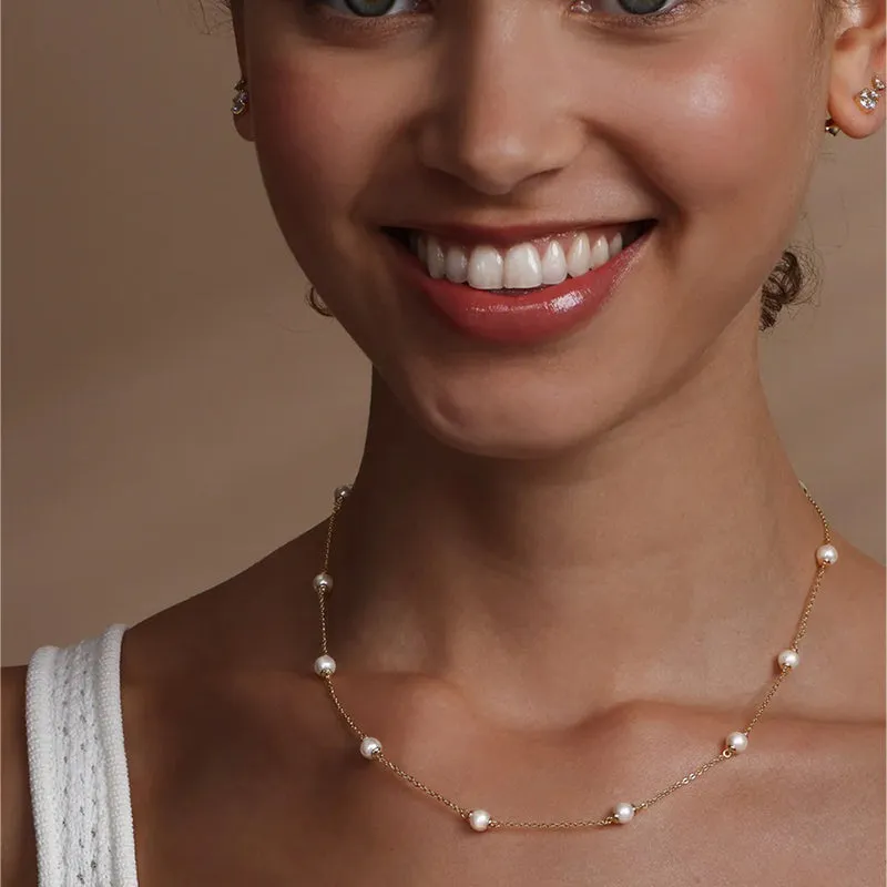 MELINDA MARIA | Perfect Pearl Infinity Necklace