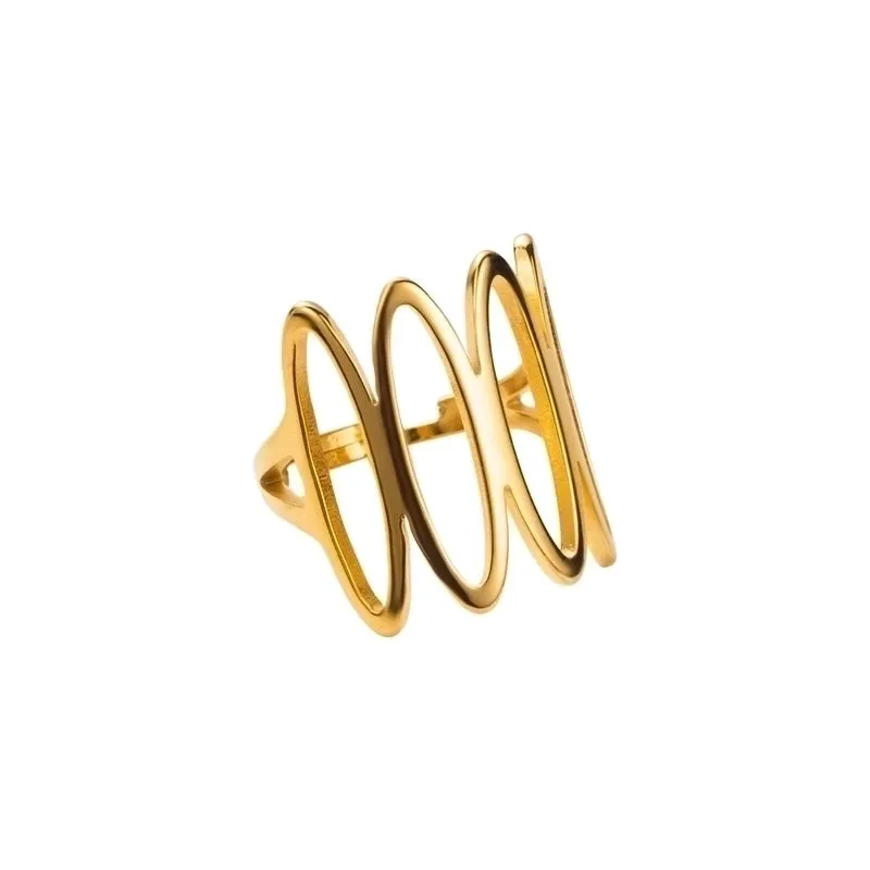 Modern Style Simple Style Snake Stainless Steel Rings