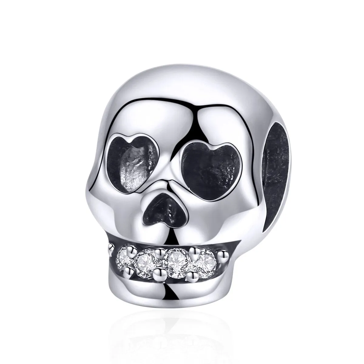 Punk Skull with Bold Enamel Pattern Beads