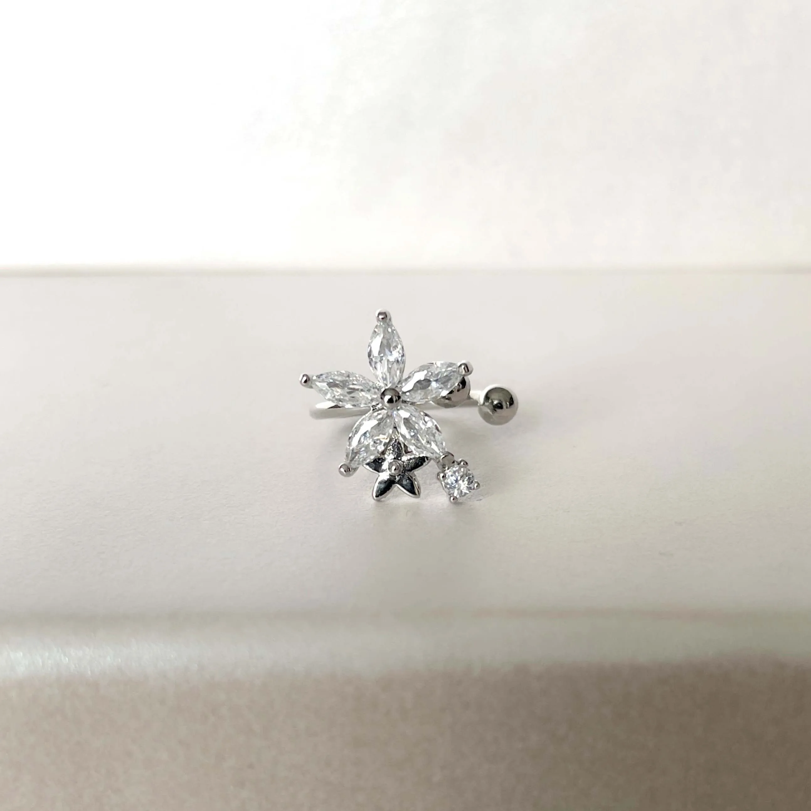 Rya Jewelled Floral Ear Cuff