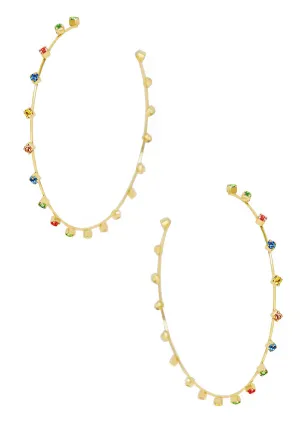 Simple Spark Crystal Hoop Earrings in Rainbow Simple Spark Crystal Hoop Earrings in Rainbow