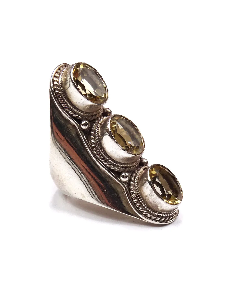 Simple Triple Stone Ring