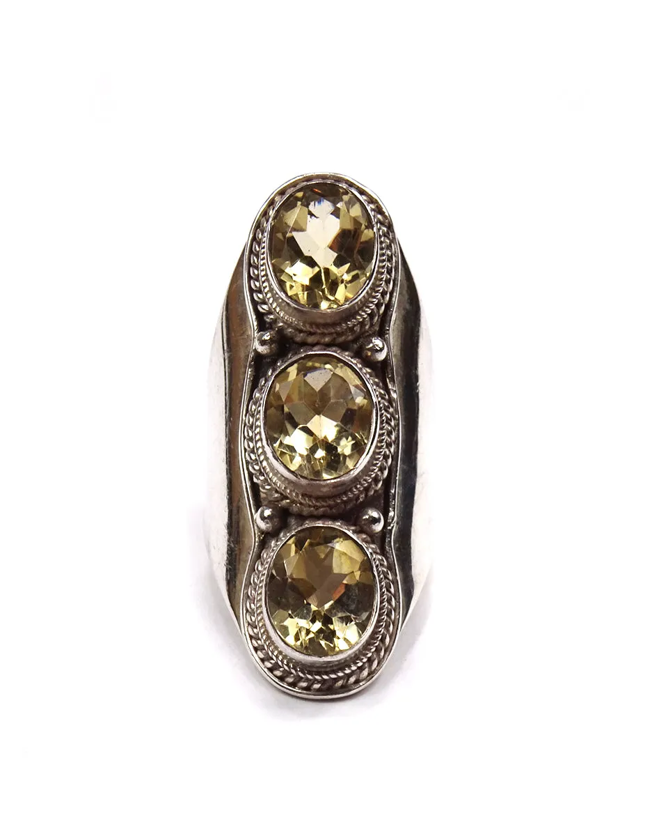 Simple Triple Stone Ring