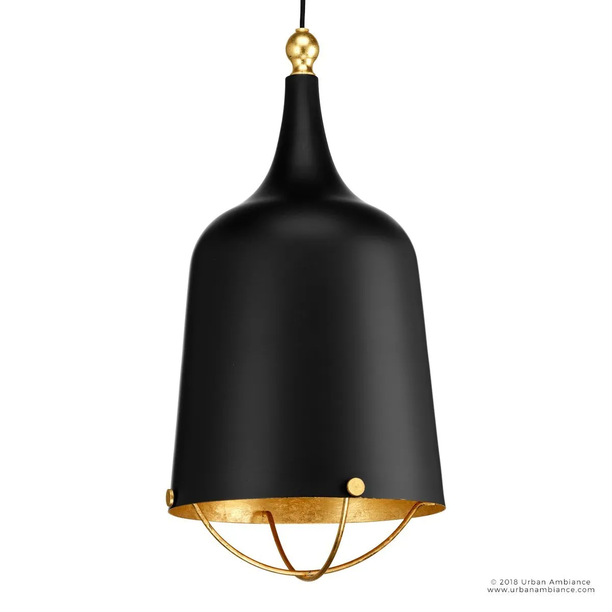 UHP2344 Americana Pendant, 25"H x 12-3/4"W, Midnight Black Finish, Cincinnati Collection