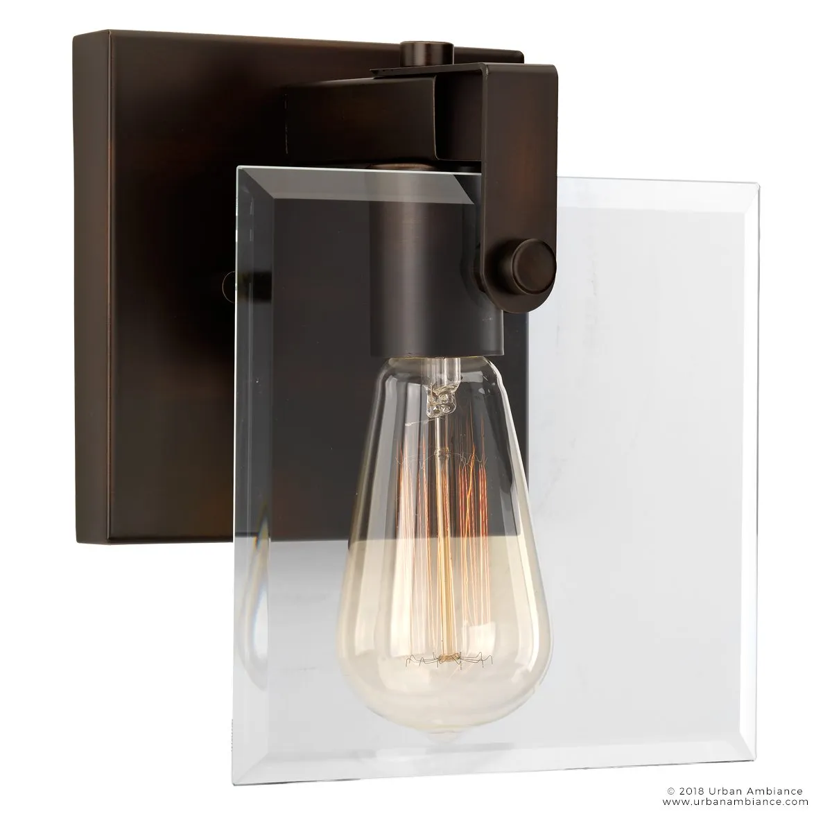UHP2454 Modern Farmhouse Modern Bath / Wall Light, 8-3/8"H x 7"W, Olde Bronze Finish, Bristol Collection