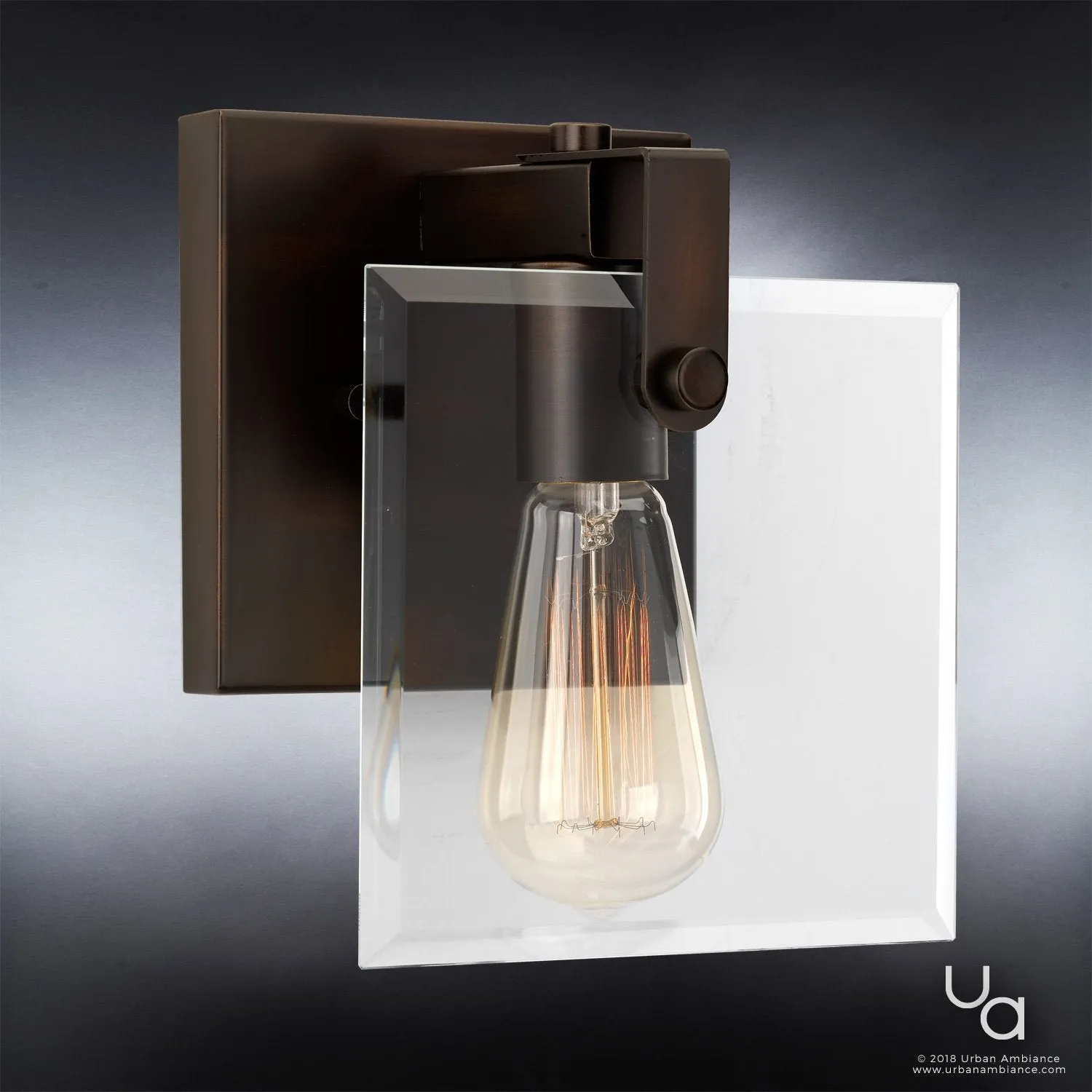 UHP2454 Modern Farmhouse Modern Bath / Wall Light, 8-3/8"H x 7"W, Olde Bronze Finish, Bristol Collection