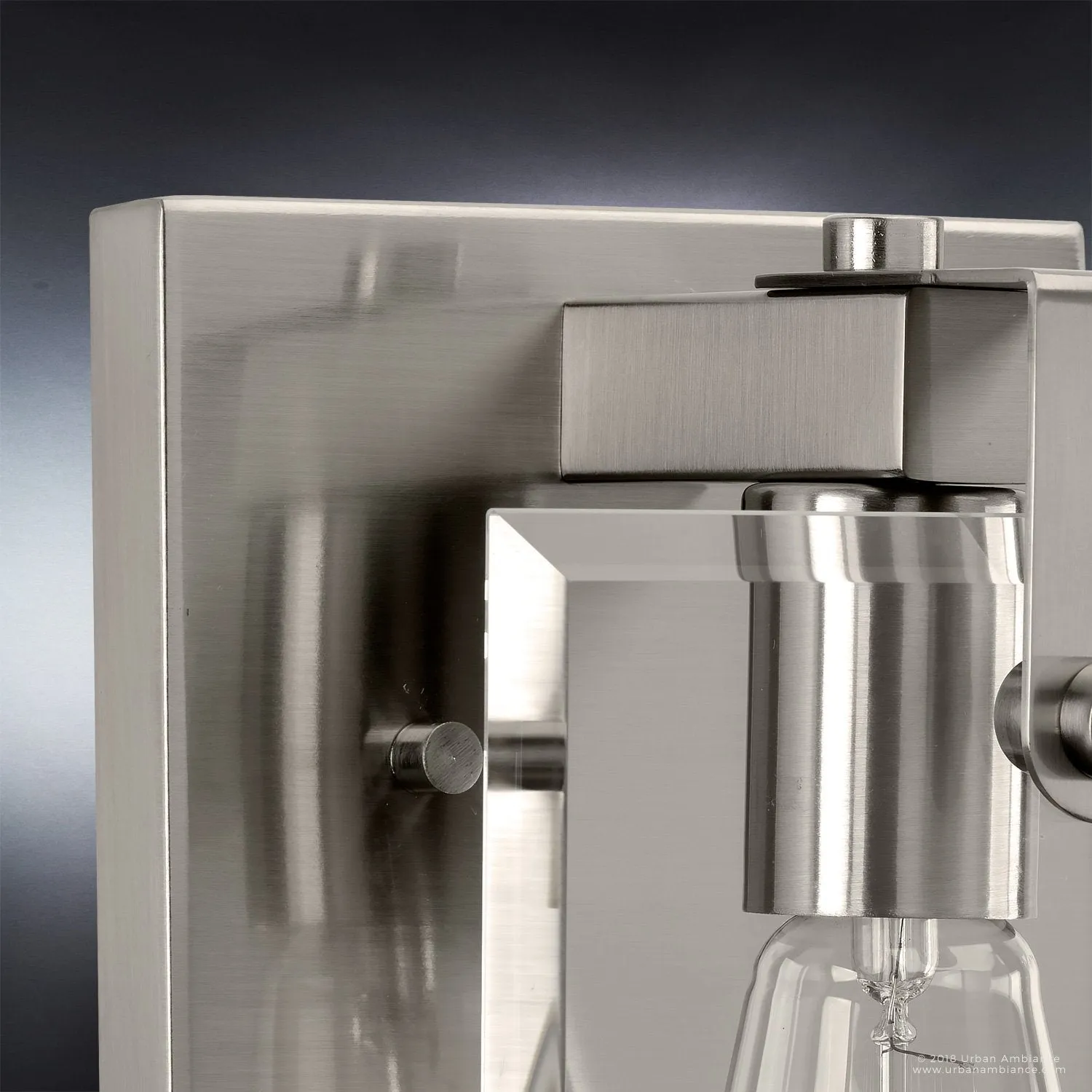 UHP2455 Modern Farmhouse Modern Bath / Wall Light, 8-3/8"H x 7"W, Brushed Nickel Finish, Bristol Collection