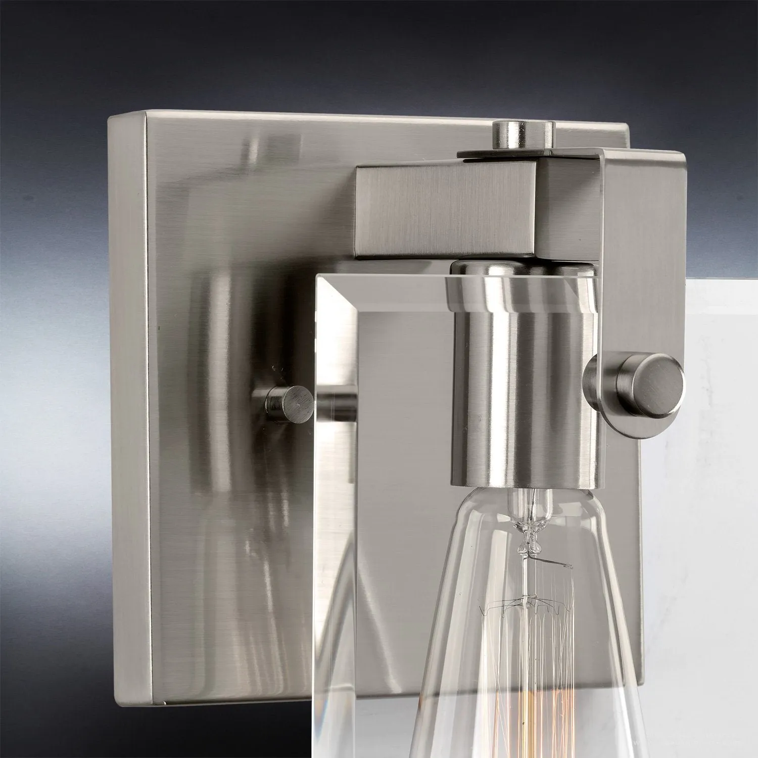 UHP2455 Modern Farmhouse Modern Bath / Wall Light, 8-3/8"H x 7"W, Brushed Nickel Finish, Bristol Collection