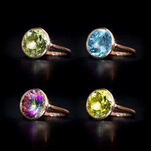 Vegas Gemstone Ring Gold
